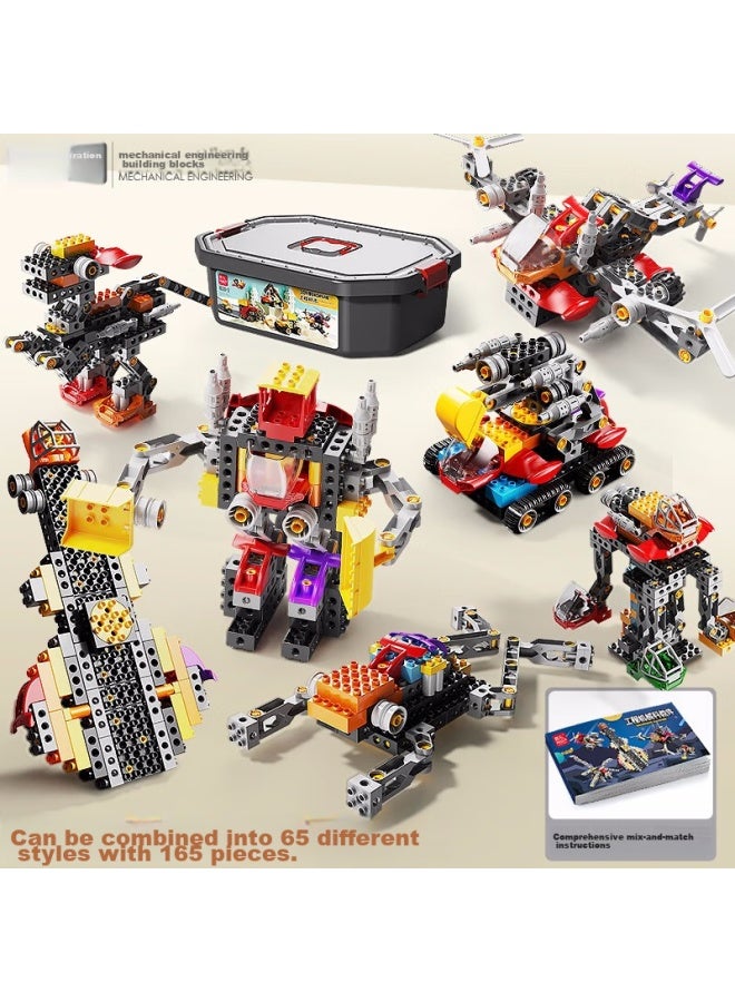 Feelo Compatible Lego Building Blocks Toy For Boys And Girls, Children's Birthday Gift, Science And Engineering Machine 1628-1 Bucket - Image 3