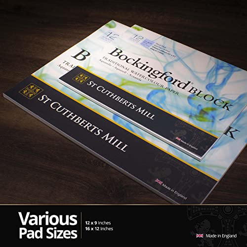 Bockingford St. Cuthberts Mill Bockingford Watercolor Paper Block - 12x9-inch White Water Color Paper for Artists -12 Sheets of 140lb Cold Press Watercolor Paper for Gouache Ink Acrylic Charcoal and More - Image 3