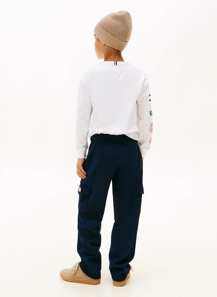 TOMMY HILFIGER Kids Texture Cargo Sweatpants