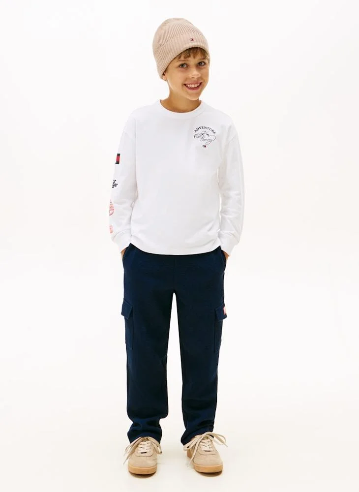 TOMMY HILFIGER Kids Texture Cargo Sweatpants