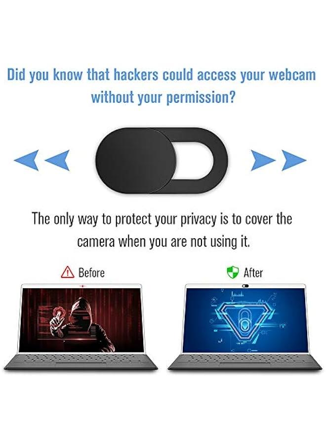 Webcam Cover Slide,【6 Pack】 Ultra-Thin Laptop Web Camera Cover Compatible with MacBook,Laptop,PC,Computer,iMac,iPad, iPhone 6/7/8 Plus. 0.022in Thick Web Blocker Protect Your Privacy and Security  - Image 4