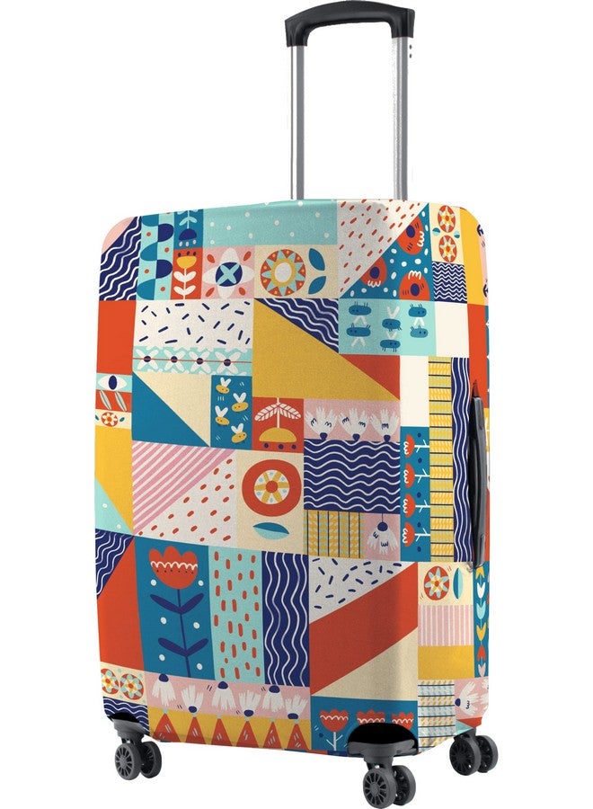 Nasher Miles Polyester 55 cm (20 Inch) Small Protective Luggage Cover - Flower Design - Image 1