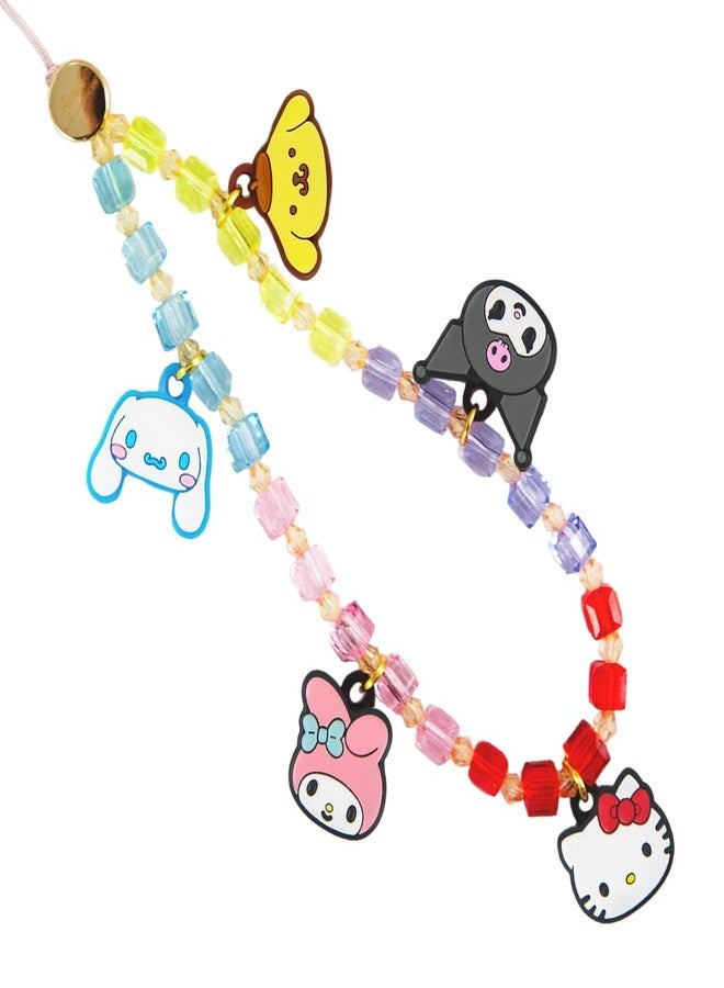 Sonix Sanrio Beaded Wristlet & Phone Strap | Detachable Cell Phone Lanyard with Silicone Charms - Hello Kitty & Friends - Image 1