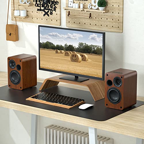 Saiyin Bluetooth Bookshelf Speakers, 30W X 2 Powered TV Speakers with 3.5 Inch Woofer, Turntable Speakers with Optical/AUX/RCA Input for PC and TV - Image 4
