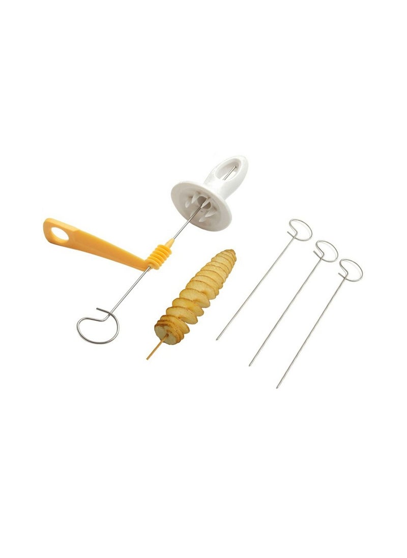 Y&D Potato Slicer, Slicer Spiral Cutter, Tornado Fry Vegetable Spiralizer Chips Maker with 4 stainless steel Sticks, Fancy Gadgets  - Image 1