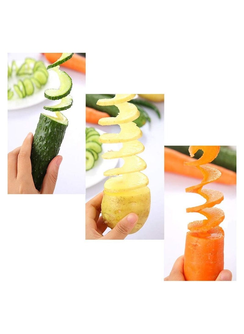 Y&D Potato Slicer, Slicer Spiral Cutter, Tornado Fry Vegetable Spiralizer Chips Maker with 4 stainless steel Sticks, Fancy Gadgets  - Image 4