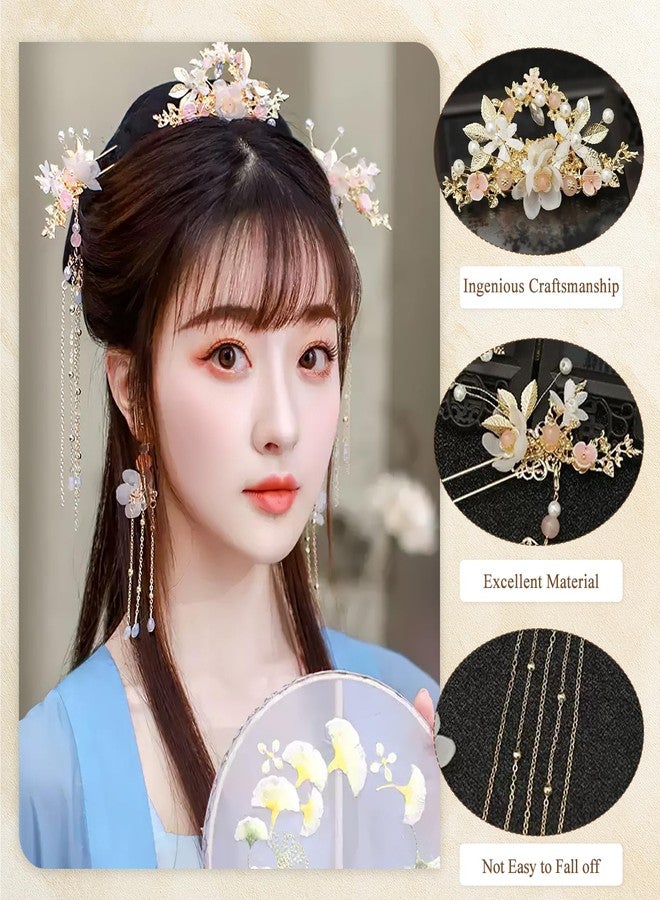 TecoKart® 5 Pcs Flower Hair Pins for Hair Styling - Floral Design Hair Accessories for Woman Wedding & Party | Delicate Hair Stick for Bun, Juda, Bridal & Traditional Hairstyles - Image 3