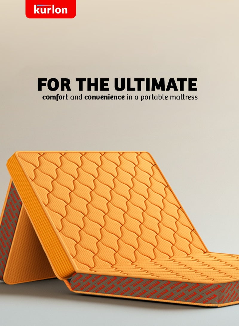Kurlon Kurlon Aaram Mattress | Tri-Fold Mattress | Travel Mattress | Medium-Firm Support | Rubberized Natural Coir | Compact & Easy Storage | Single Size | 190x90x10 Cms |  - Image 5