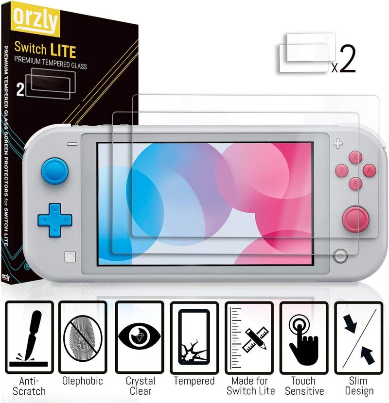 Orzly Switch Lite Accessories Bundle - Case & Screen Protector for Nintendo Switch Lite Console, USB Cable, Games Holder, Comfort Grip Case, Headphones, Thumb-Grip Pack & More ( Gift Pack) - Image 5
