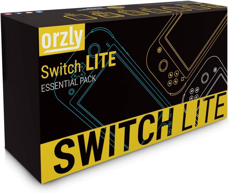 Orzly Switch Lite Accessories Bundle - Case & Screen Protector for Nintendo Switch Lite Console, USB Cable, Games Holder, Comfort Grip Case, Headphones, Thumb-Grip Pack & More ( Gift Pack) - Image 2
