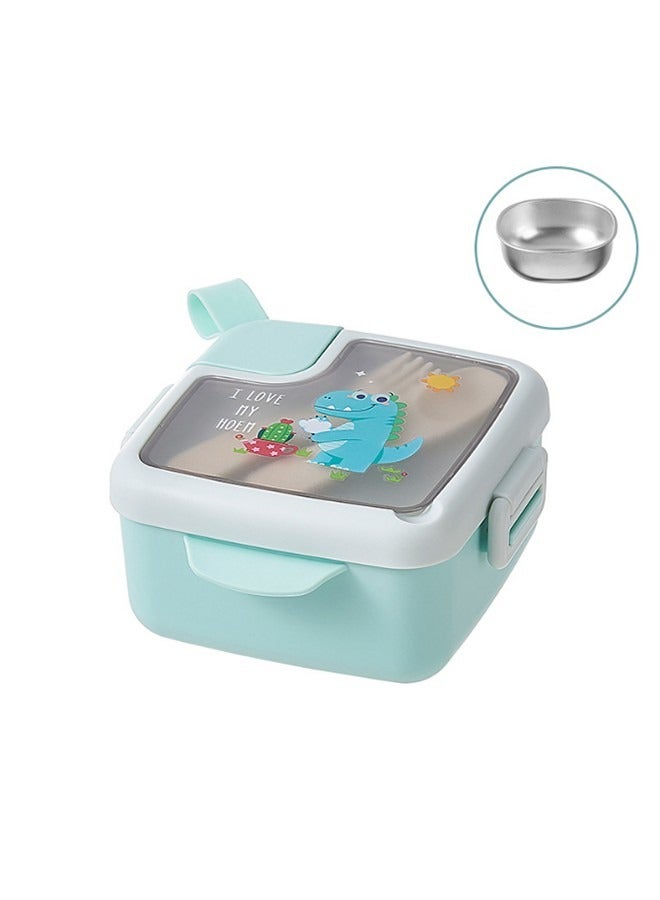 JCB CHIC Stainless Steel Kid Bento Box, Leak-Proof, 2-Compartment, Lunch Box with Portable Cutlery, Dishwasher Safe