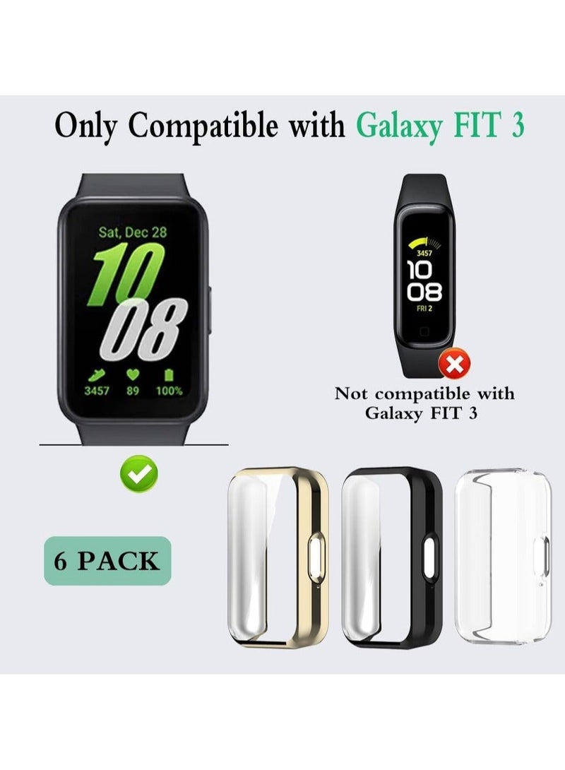 Captaintech 3 Pack Watch Screen Protector Compatible with Samsung Galaxy Fit 3 SM-R390 Cases, Soft TPU Face Cover Scratch Resistant Full Protective Bumper Set Ultra-Thin Smartwatch Accessories - Image 2