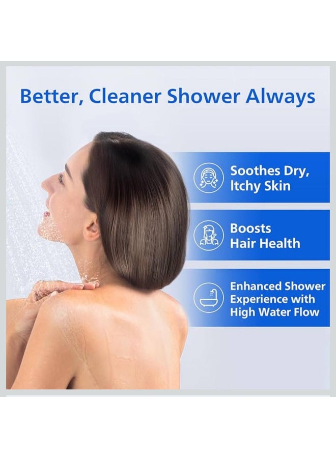 Philips ( The Original ) Water Filter AWP1775 White KDF Material, In-Line Shower 3-stage Water Softener, Double Mesh Filtration, Reduces Chlorine/Impurities/Rust Sediments (Shower Filter Set) - Image 2