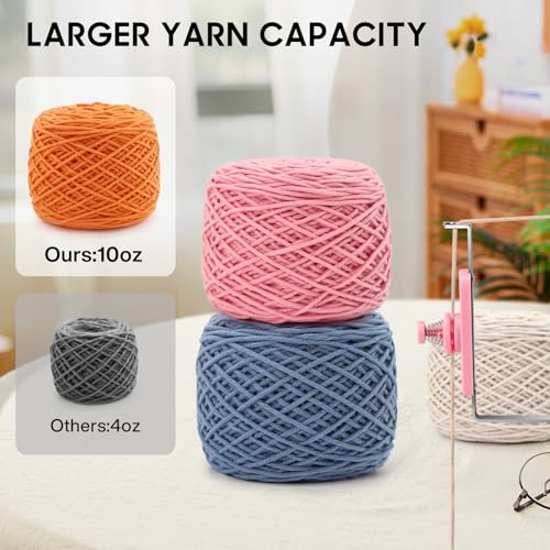 DoubleCare Electric Yarn Winder, 2026 Upgrade High-Speed Automatic Yarn Ball Winder with 3 Adjustable Gears, 4-10oz Large Capacity Yarn Spinner for Knitting & Crocheting, Pink Gift for Craft Lovers - Image 5