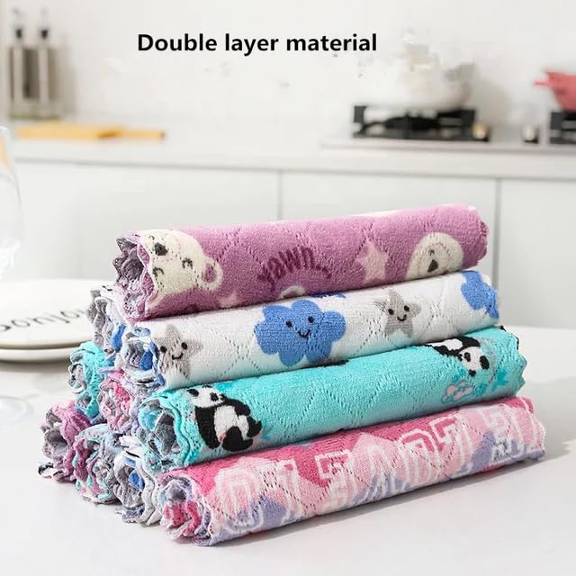 Khillayox Khillayox 100 Microfiber Printed Face Towel 400 GSM Ultra Soft Absorbent Quick Dry Towels for Facewash Gym Sports Travel Suitable for Acne Prone Skin 25 x 25 cm Pack of 6 Multicolor - Image 2