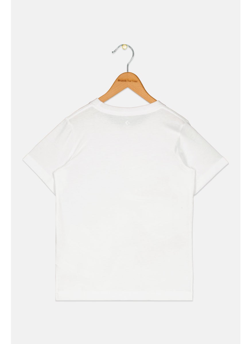 CONVERSE - Kids Boy Graphic Print T-Shirt,  White Combo - Image 1