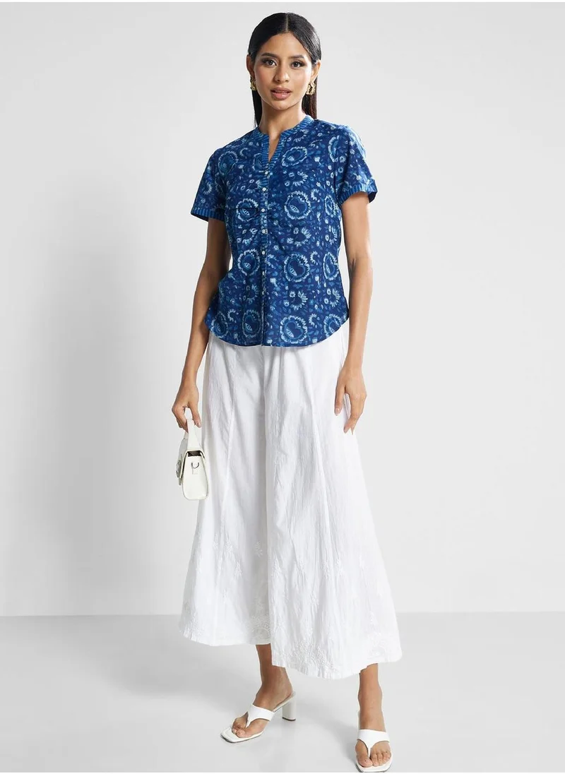 Fabindia Printed Button Down Top