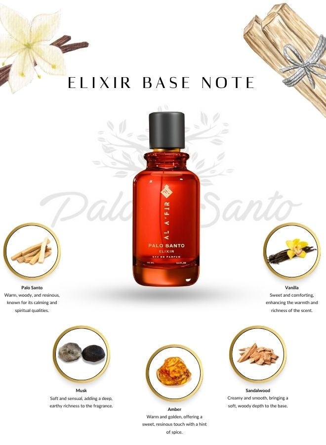 العافر عطر الفير بالو سانتو إكسير - عطر دافئ، خشبي وحار للرجال والنساء | عطر فاخر يدوم طويلاً - 100 مل - Image 2
