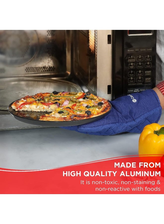 Vinod Hard Anodized Aluminium Microwave Tawa (25 cm, Black) - Image 3