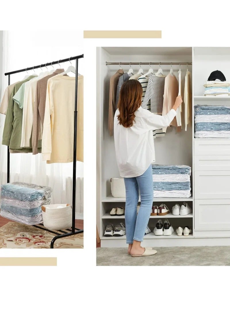 MIXDE 4 Pack Cube Vacuum Space Saver Bags 100*80*32cm Extra Large Compressed Closet Organizers and Storage Bags for Comforters, Pillows, Bedding, Blankets, Clothes, 80% Space, No Pumps Needed - Image 5