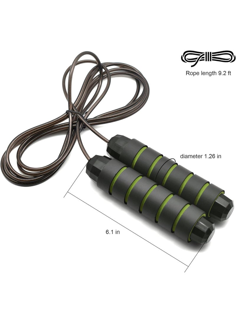 Zesen Jump rope, anti-tangling high-speed jump rope with ball bearings, suitable for adults and children, adjustable steel jump rope with foam handles, suitable for fitness, home workouts and body shaping. - Image 2