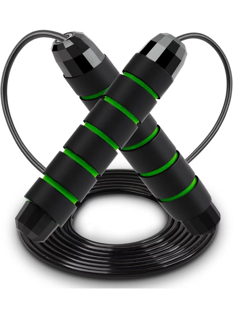 Zesen Jump rope, anti-tangling high-speed jump rope with ball bearings, suitable for adults and children, adjustable steel jump rope with foam handles, suitable for fitness, home workouts and body shaping. - Image 1