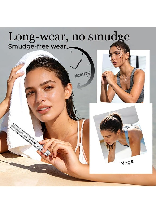 ibcccndc Ultra-Fine Lengthening Waterproof Quick-Dry Mascara, Tubular Eyelash Primer, Waterproof Quick Drying Curling Mascara, Wand Mascara 3D Curling Eyelash Long Lasting Smudge Proof No Flaking - Image 5