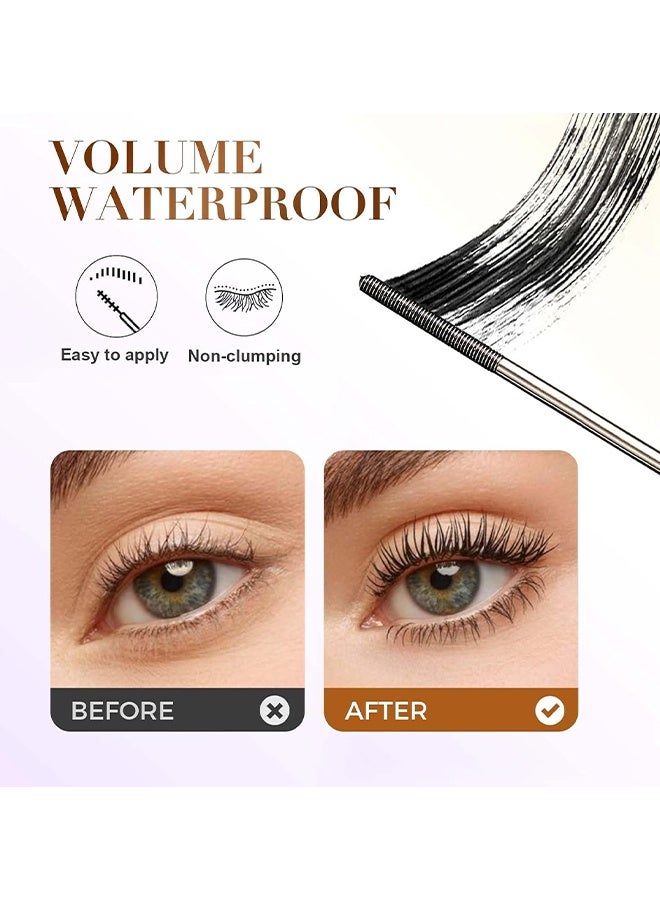 ibcccndc Ultra-Fine Lengthening Waterproof Quick-Dry Mascara, Tubular Eyelash Primer, Waterproof Quick Drying Curling Mascara, Wand Mascara 3D Curling Eyelash Long Lasting Smudge Proof No Flaking - Image 3