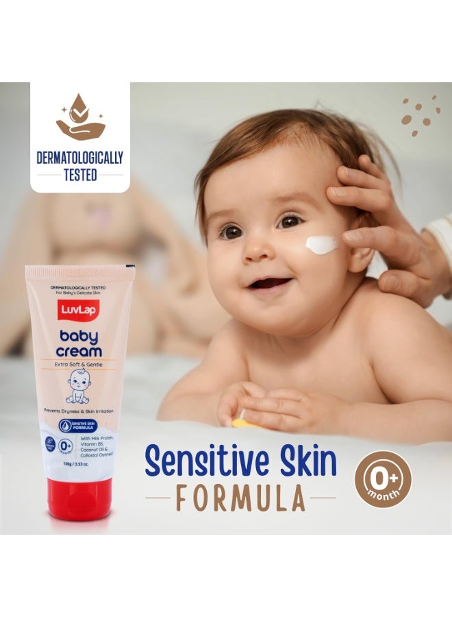 Luvlap Baby Cream -100g, Face & Body Moisturizing Cream with Shea Butter & Colloidal Oatmeal - Image 5