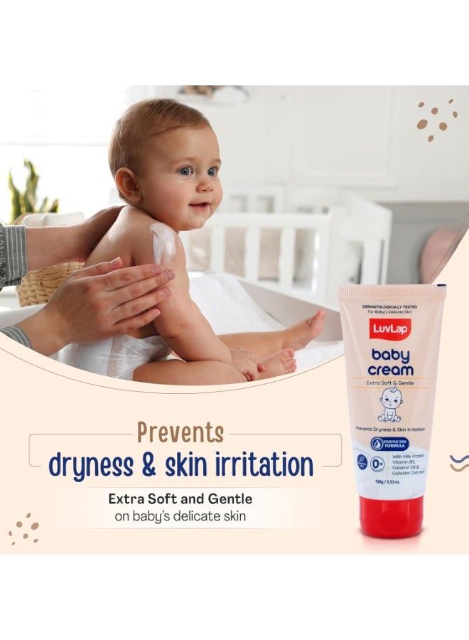 Luvlap Baby Cream -100g, Face & Body Moisturizing Cream with Shea Butter & Colloidal Oatmeal - Image 3
