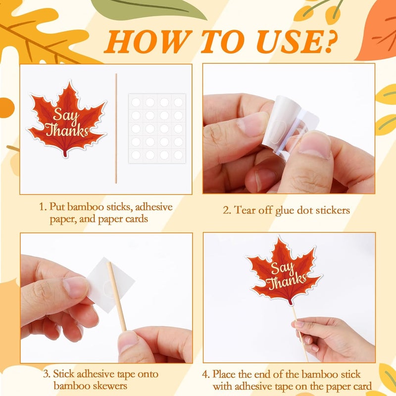 Konsait Happy Thanksgiving Photo Booth Props25 Pcs Fall Theme Photography Props Turkey Day Selfie Photo Props with Stick for Fall Harvest Thanksgiving Theme Party Favors Decorations Supplies - Image 4