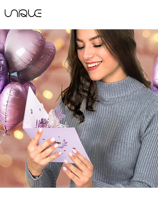 Greeting Card,3D Card, Pop Up Card, Romantic Theme Cards, Anniversary Cards for Wife Girlfriend Mother, Birthday Cards, Happy Holidays, Spring Card, Season's Greetings (Flying Butterfly)