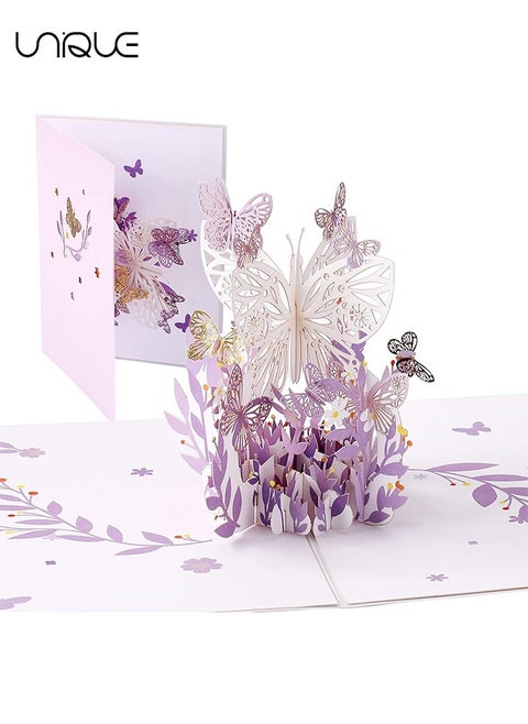 Greeting Card,3D Card, Pop Up Card, Romantic Theme Cards, Anniversary Cards for Wife Girlfriend Mother, Birthday Cards, Happy Holidays, Spring Card, Season's Greetings (Flying Butterfly)