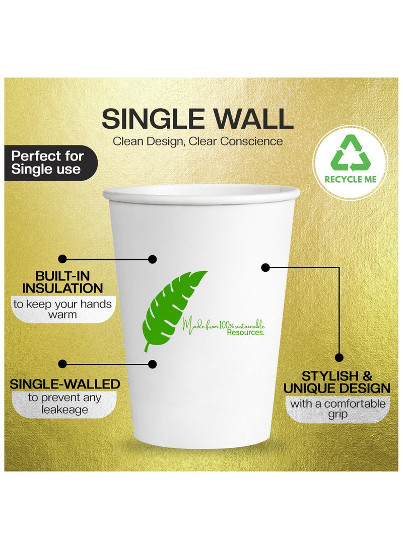 EcoEdge EcoEdge 5 Oz Disposable Heavy-Duty Party Paper Cups (Pack of 100) | For Coffee-Latte, Tea, Water | Insulated, Compostable, Biodegradable | For Parties, Events, Offices, Daily Use | 100% Sustainable  - Image 2