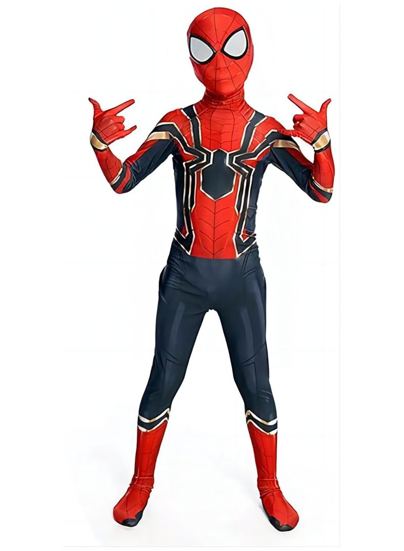 Jorunb Spider Man Costume Cosplay Set 3D Style Superhero Cosplay Full Body Bodysuit Spandex Jumpsuit for Kids Spider Man Dress Up - Image 3