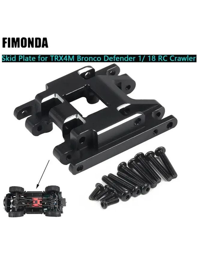 Black TRX4m Skid Plate Aluminum Transmission Mount Gearbox Base Center Frame Brace for TRX4m Bronco Defender 1 18 RC Crawler Car Upgrade Parts - Image 2