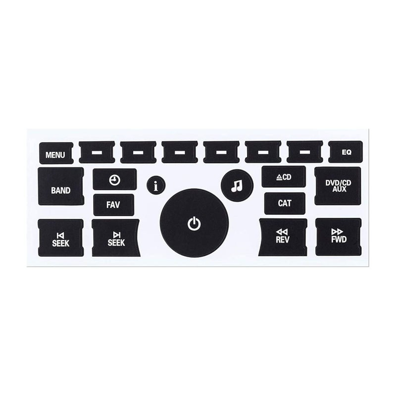 Ombialo Radio Dash Button Repair Kit Stickers Decals Compatible with GM Vehicles GMC Chevrolet Tahoe Yukon Acadia Sierra 20062014 1Pc Black decalgm192031 - Image 2