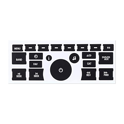 Ombialo Radio Dash Button Repair Kit Stickers Decals Compatible with GM Vehicles GMC Chevrolet Tahoe Yukon Acadia Sierra 20062014 1Pc Black decalgm192031 - Image 1