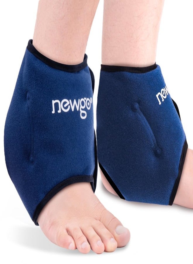 NEWGO Ankle Ice Pack Wrap for Injuries Reusable, 2 Pack Gel Ice Wraps for Sprained Ankle, Sports Injuries, Swelling, Post-surgery Recovery - Image 1