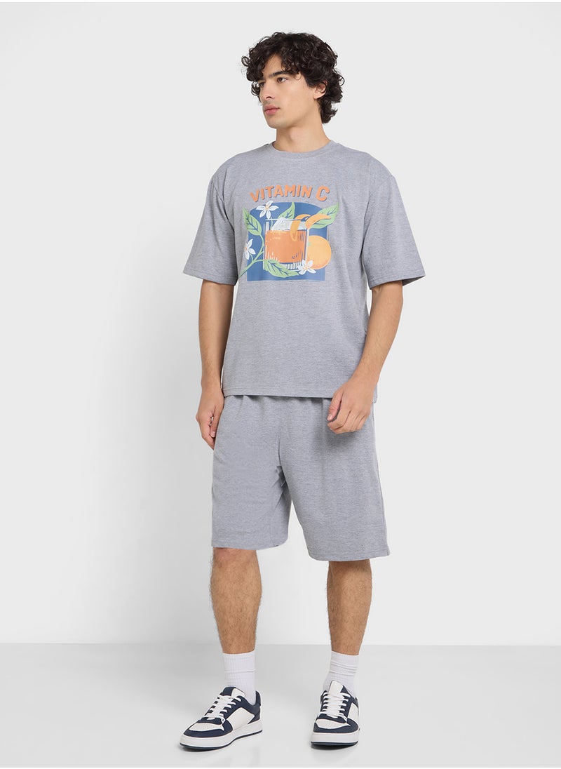 Seventy Five Graphic T-Shirts And Shorts Sets  - Image 5