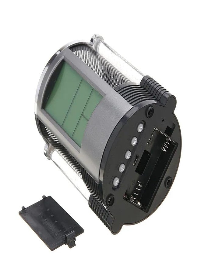 TEMIX Digital Desk Clock, Alarm Clock for Office Home, Calendar and Temperature Function Clock, Mesh Desk Organizer, Pen Holder - Image 2