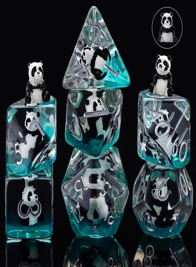 Maywin Polyhedral D&D Dice Panda Dice,Resin Panda DND Dice Set for Dungeons and Dragons MTG RPG Board Games for 15 Years and Up - Image 3