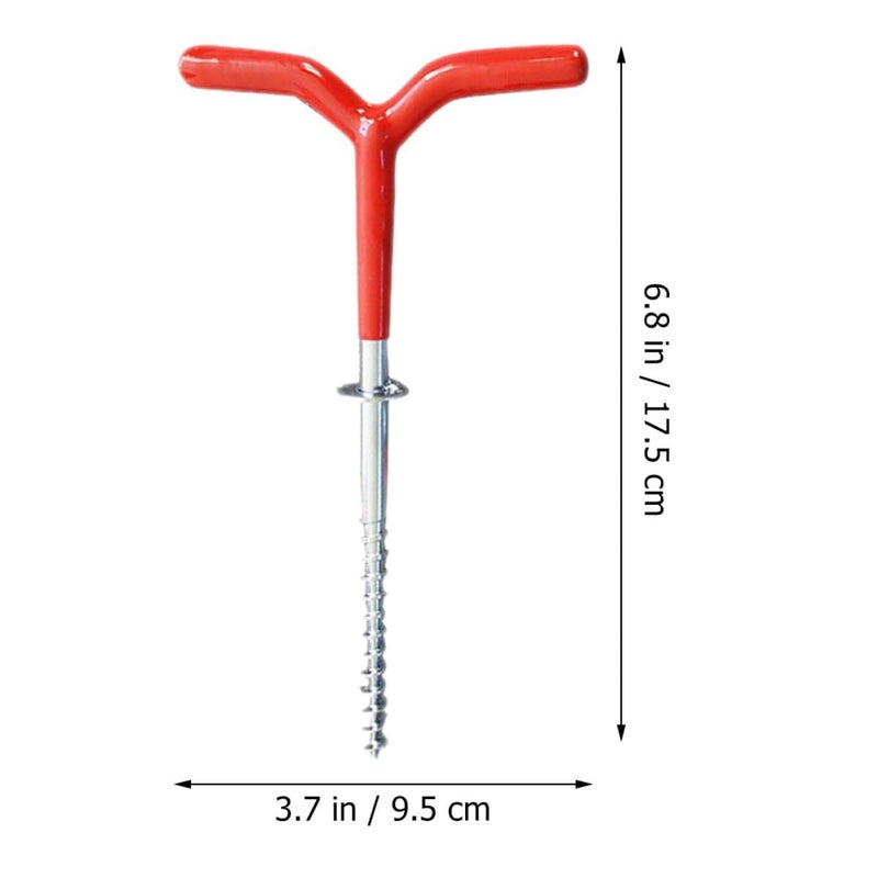2 Pcs Spiral Ice Fishing Tent Stakes Metal Screw Camping Tent Pegs For Winter Shelter Anchoring Outdoor Gear - Image 3