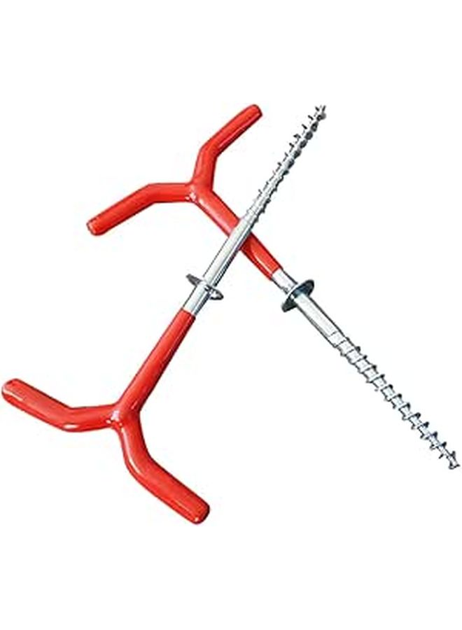 2 Pcs Spiral Ice Fishing Tent Stakes Metal Screw Camping Tent Pegs For Winter Shelter Anchoring Outdoor Gear - Image 1