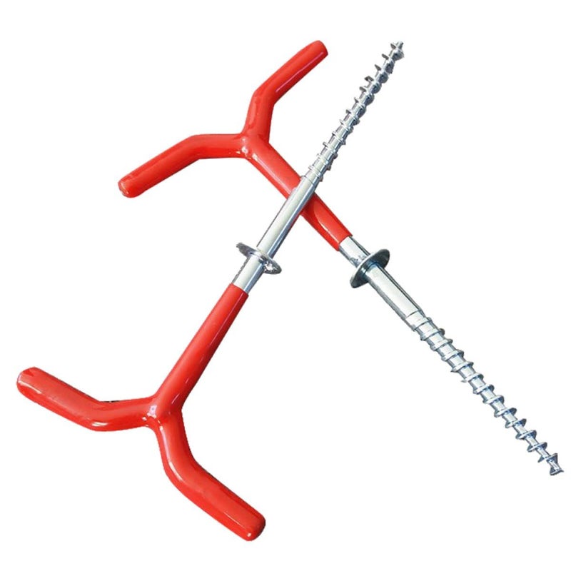 2 Pcs Spiral Ice Fishing Tent Stakes Metal Screw Camping Tent Pegs For Winter Shelter Anchoring Outdoor Gear - Image 2