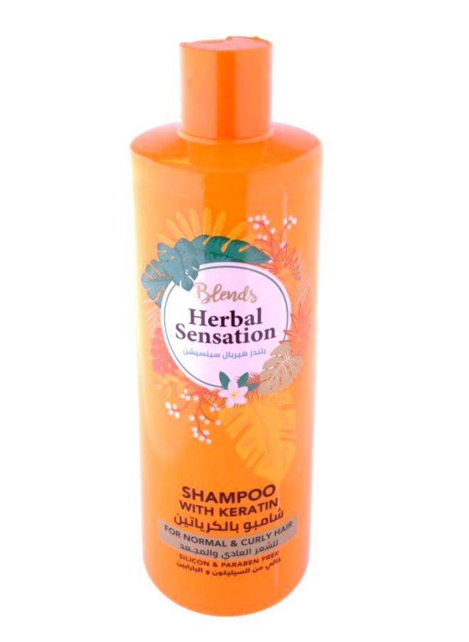 Herbal - Herbal Sensation Shampoo Normal & Curly Hair Keratin 600ML - Image 1