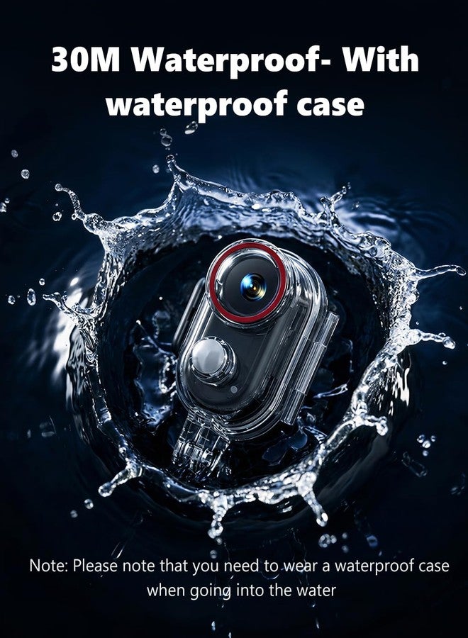 Apexcam K70 4K Mini Body Camera with 64GB Card POV Action Camera Portable Thumb Wearable Sport Camera WiFi EIS 30M Waterproof Underwater Hands-Free Cam with Magnetic Mount for Vlogging Motorcycling - Image 5