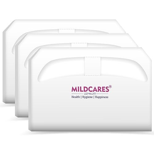 MildCares Disposable Toilet Seat Covers (Pack of 3-300 Sheets) | No Direct Contact With Unhygienic Seats | Protects Against Germs For Public Toilets & Travel Essential | Flushable & Nature Friendly - Image 1