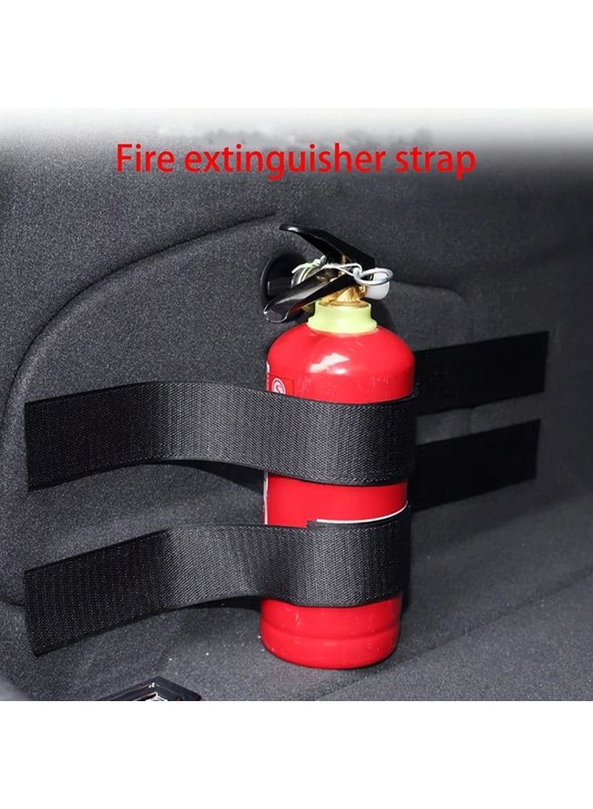 Black Car Fire Extinguisher Mounting Strap Durable Nylon Portable Trunk Storage Bundle - Image 2