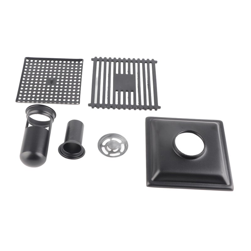 Square Shower Drain: SUS304 Stainless Steel, Wear-Resistant Corrosion-Resistant - Easy To Clean Detachable Cover, Anti-Clog Floor Drain for Bathroom Shower Room Kitchen Garage Basement Toilet - Image 1
